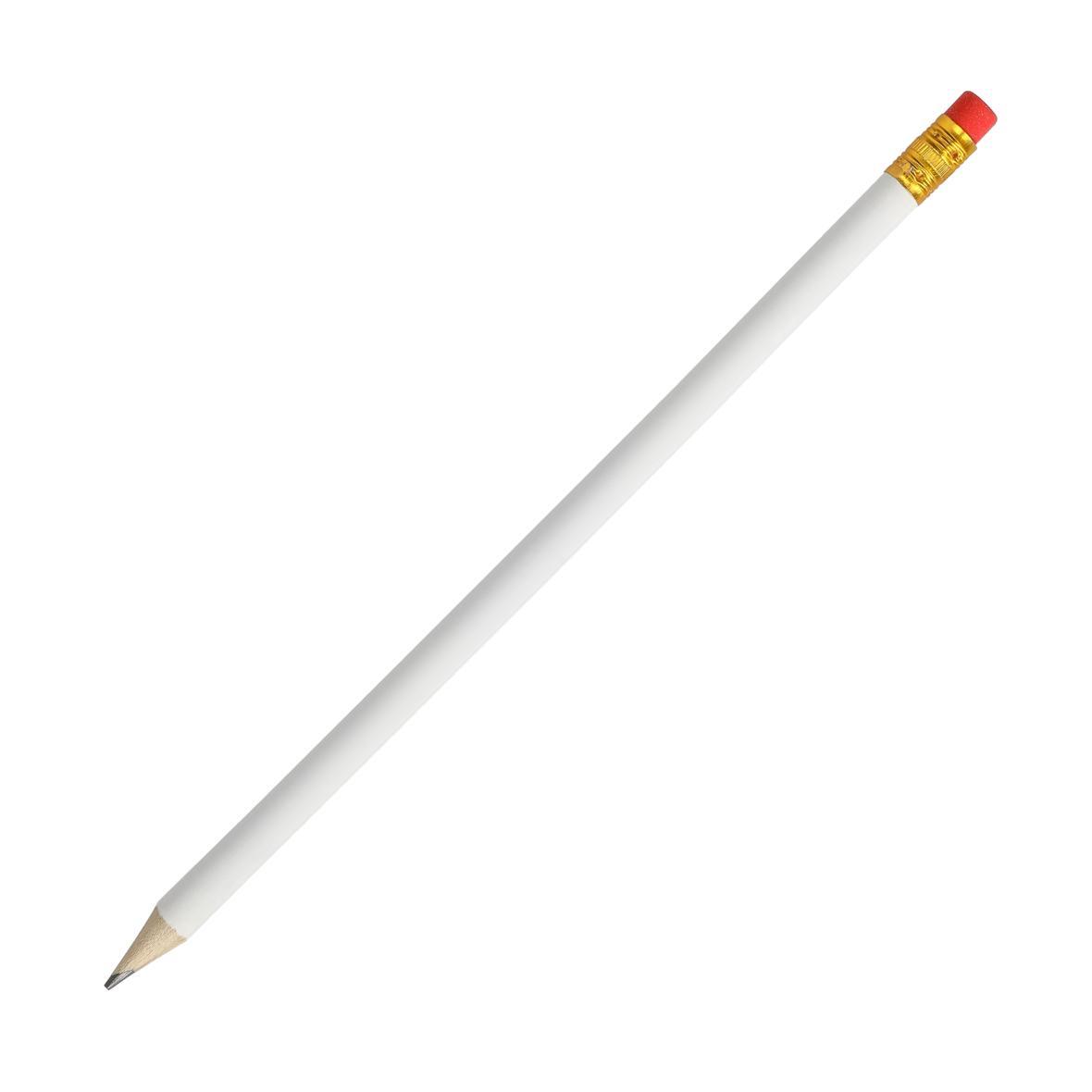 Bleistift ´White´ mit Radiergummi