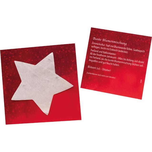 Samenpapier-K�rtchen Stern