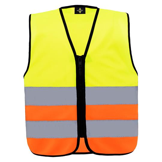 Kids� Hi-Vis Safety Vest With Front Zipper Aalborg