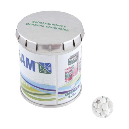 Hohe Click-Blechdose zum Bef�llen mit verschiedenen