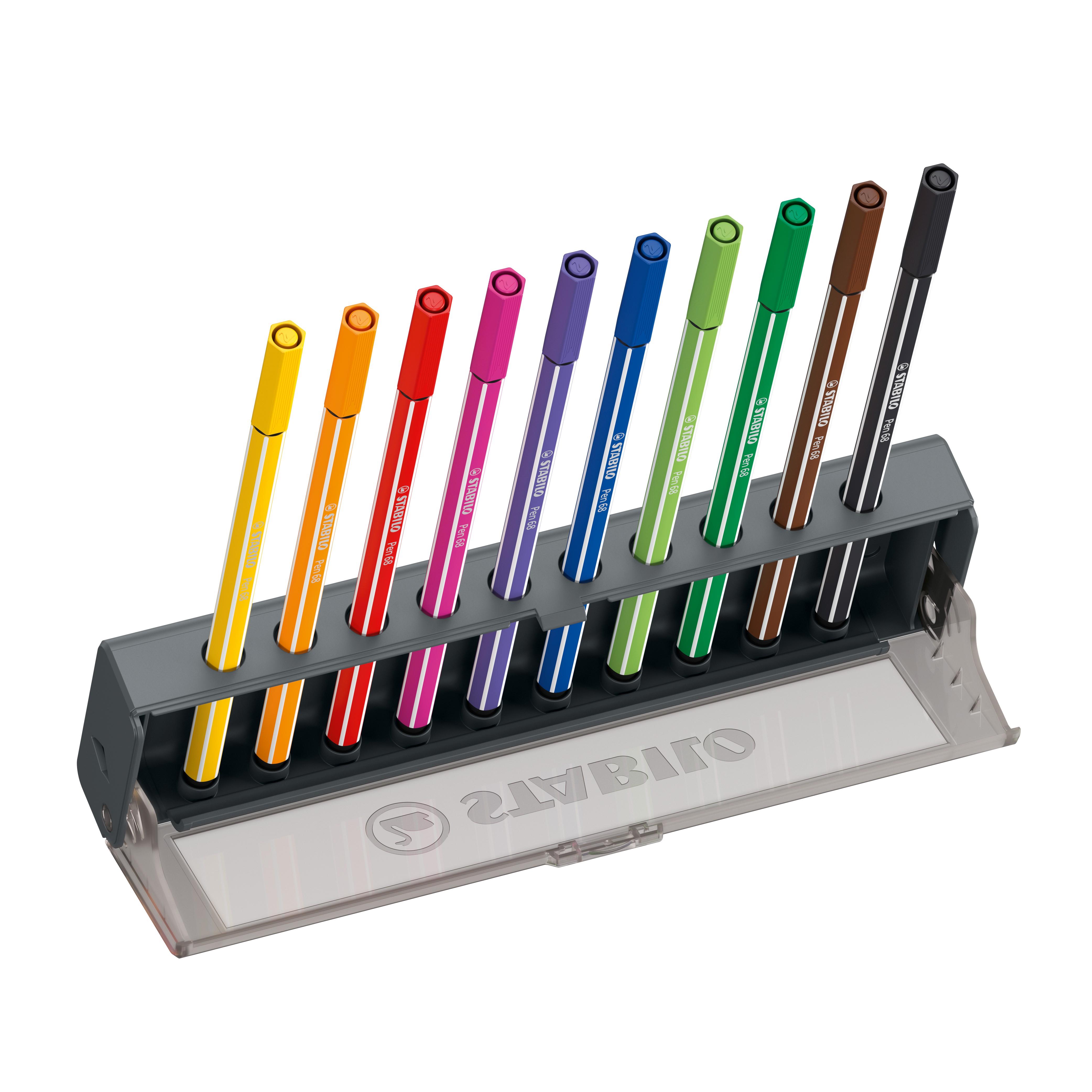 STABILO Pen 68 Click Set f�r 10 Fasermaler