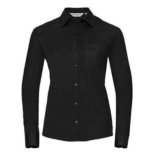 Ladies´ Long Sleeve Classic Pure Cotton Poplin Shirt